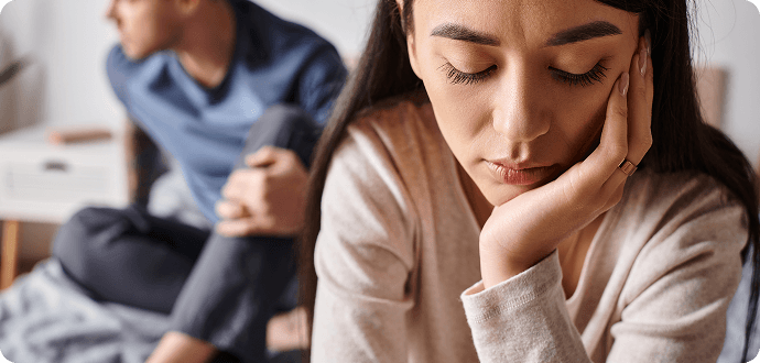 An upset couple