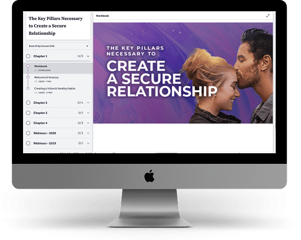 A desktop screen showcasing the Key Pillars to Secure Course
