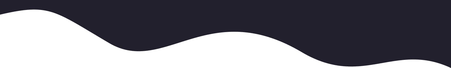 A styled black wave decorating the bottom of the section