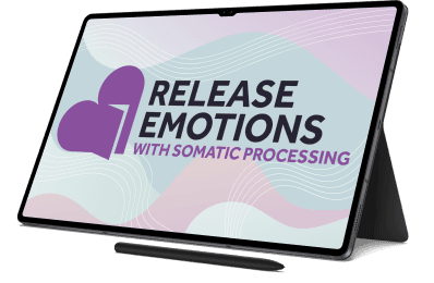 Release Emotions with Somatic Processing course playing in a tablet